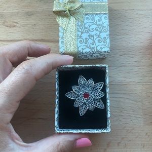 Turkish telkari silver brooch